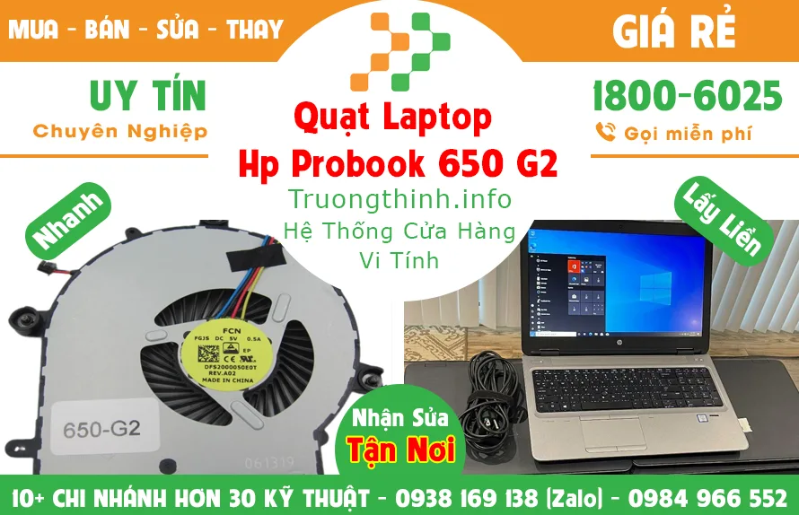 Quạt Laptop Hp probook 650 G2 Giá Rẻ | Vi Tính Trường Thịnh