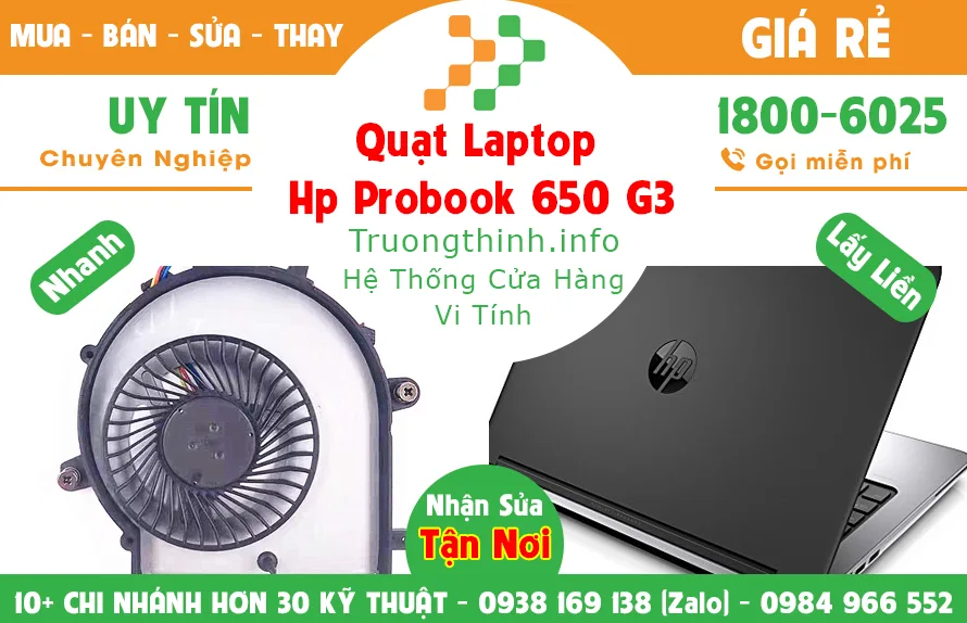 Quạt Laptop Hp probook 650 G3 Giá Rẻ | Vi Tính Trường Thịnh