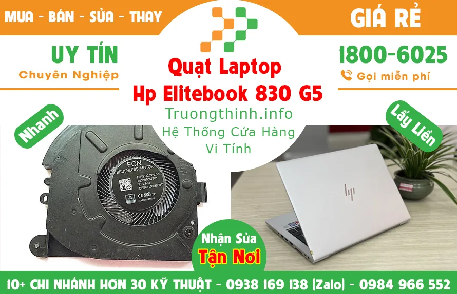 Quạt Laptop Hp Elitebook 830 G5 Giá Rẻ | Vi Tính Trường Thịnh