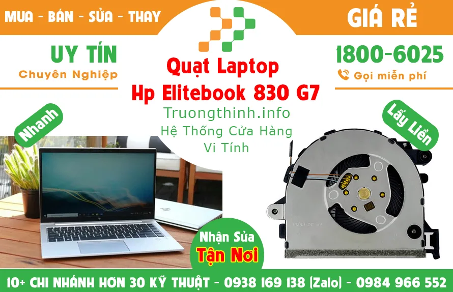 Quạt Laptop Hp Elitebook 830 G7 Giá Rẻ | Vi Tính Trường Thịnh