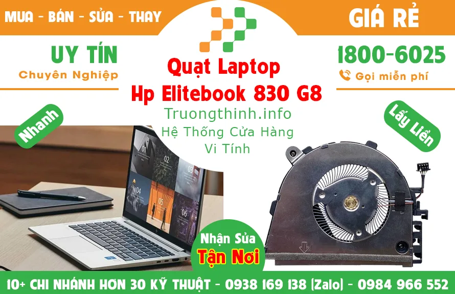 Quạt Laptop Hp Elitebook 830 G8 Giá Rẻ | Vi Tính Trường Thịnh