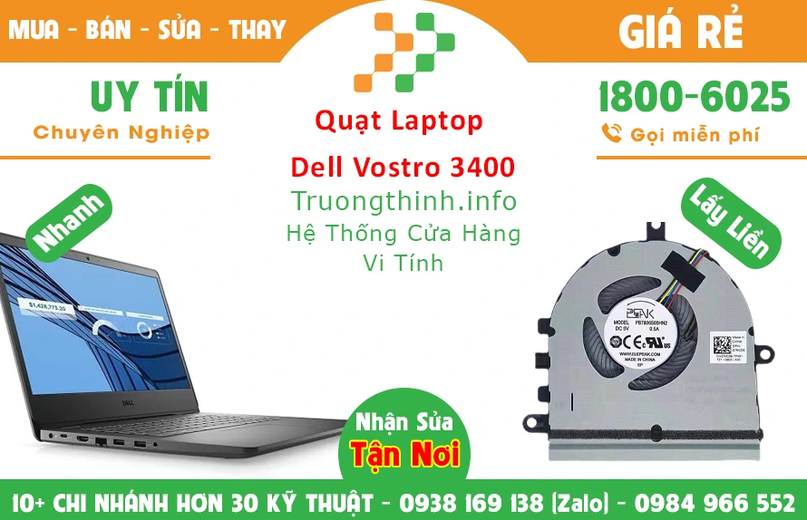 Thay Quạt Laptop Dell Vostro 3400