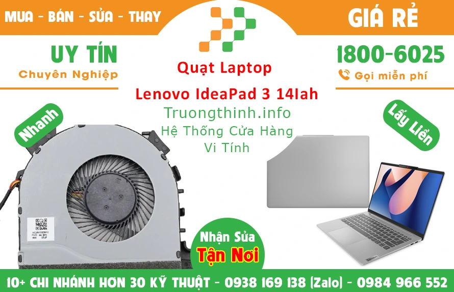 Thay Quạt Laptop Lenovo Ideapad 3 14Iah