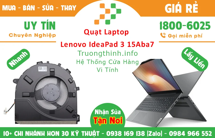 Thay Quạt Laptop Lenovo Ideapad 3 15Aba7