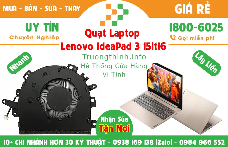 Thay Quạt Laptop Lenovo Ideapad 3 15itl6