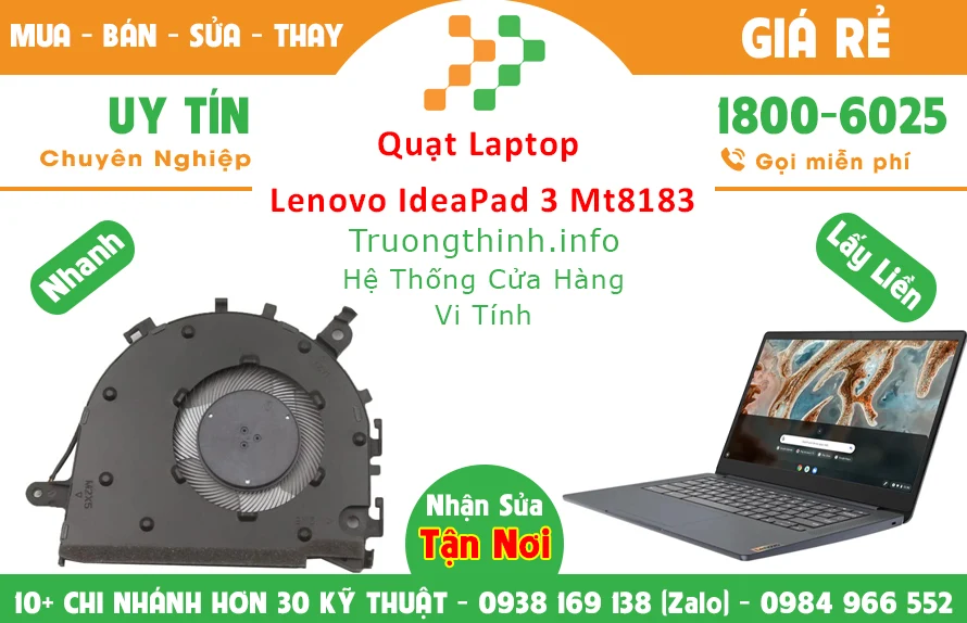 Thay Quạt Laptop Lenovo Ideapad 3 Mt8183