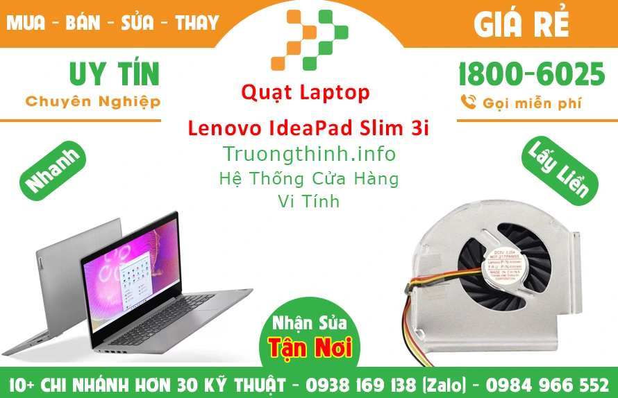 Thay Quạt Laptop Lenovo Ideapad Slim 3i