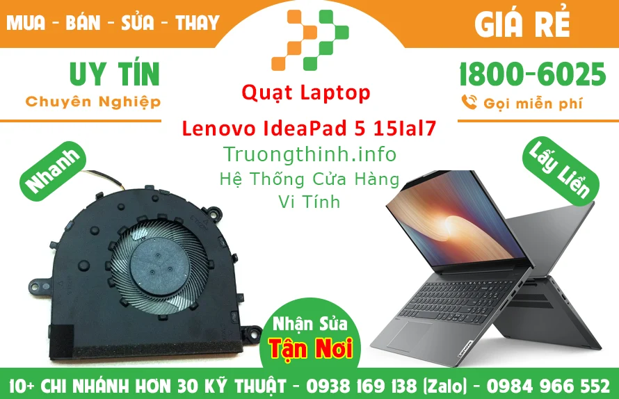 Thay Quạt Laptop Lenovo Ideapad 5 15Ial7