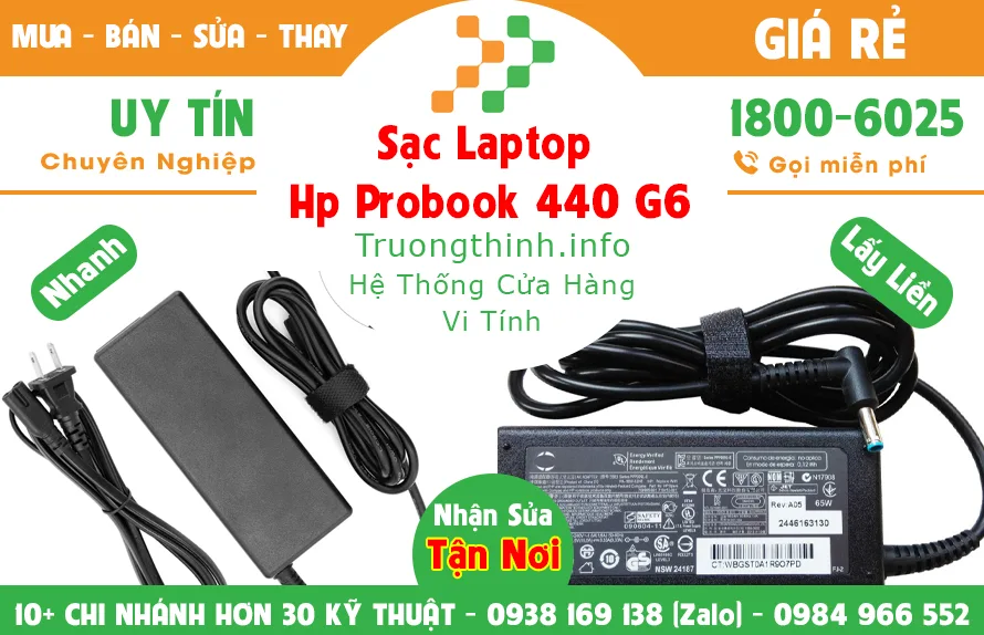 Sạc Laptop Hp probook 440 g6 Giá Rẻ - Vi Tính Trường Thịnh