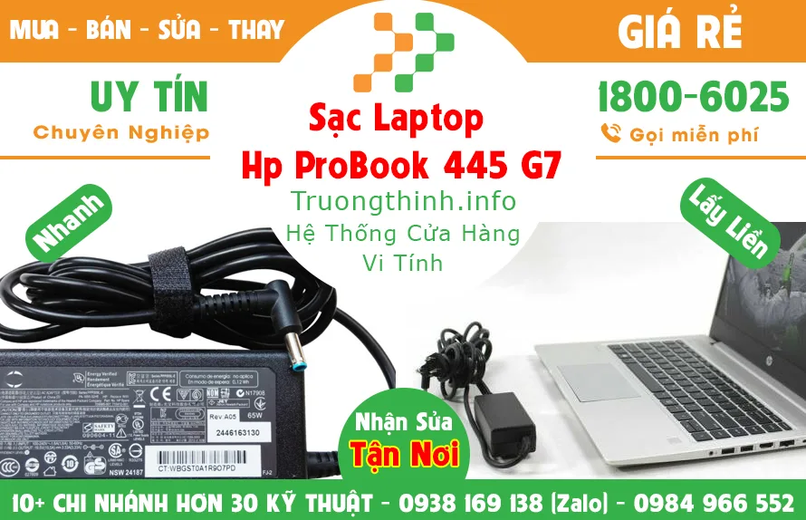 Sạc Laptop Hp probook 445 G7 Giá Rẻ - Vi Tính Trường Thịnh