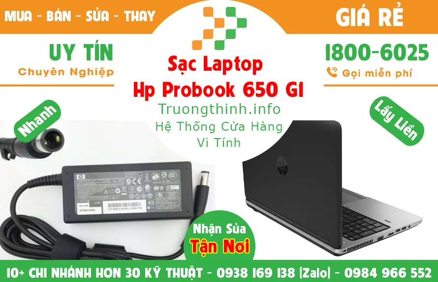 Sạc Laptop Hp probook 650 G1 Giá Rẻ - Vi Tính Trường Thịnh