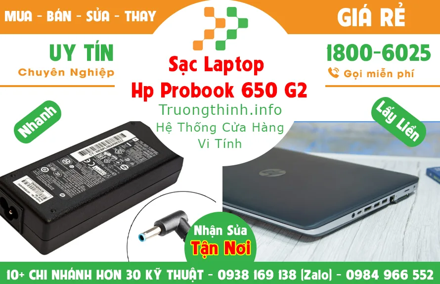 Sạc Laptop Hp probook 650 G2 Giá Rẻ - Vi Tính Trường Thịnh