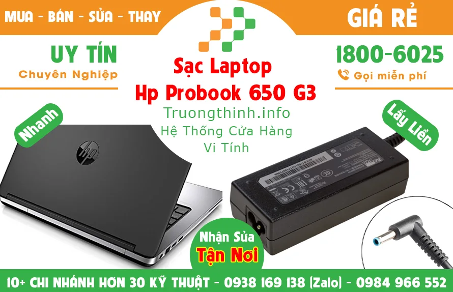 Sạc Laptop Hp probook 650 G3 Giá Rẻ - Vi Tính Trường Thịnh