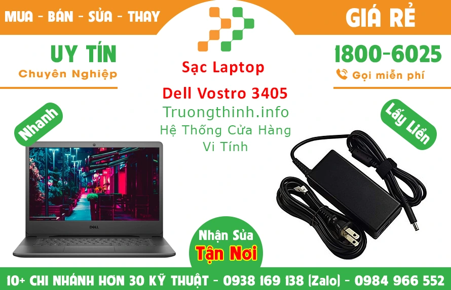 Sạc Laptop Dell Vostro 3405 Chính Hãng Giá Rẻ