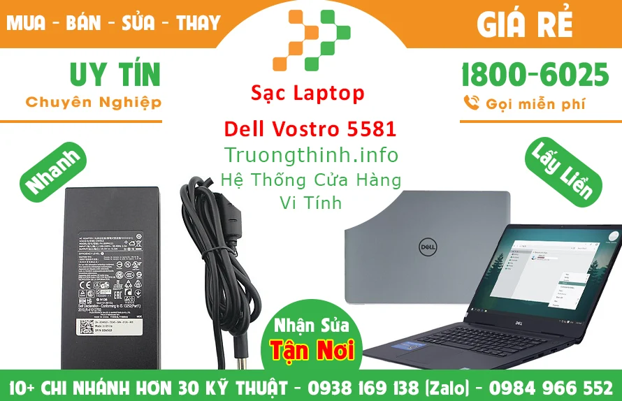 Sạc Laptop Dell Vostro 5581 Chính Hãng Giá Rẻ