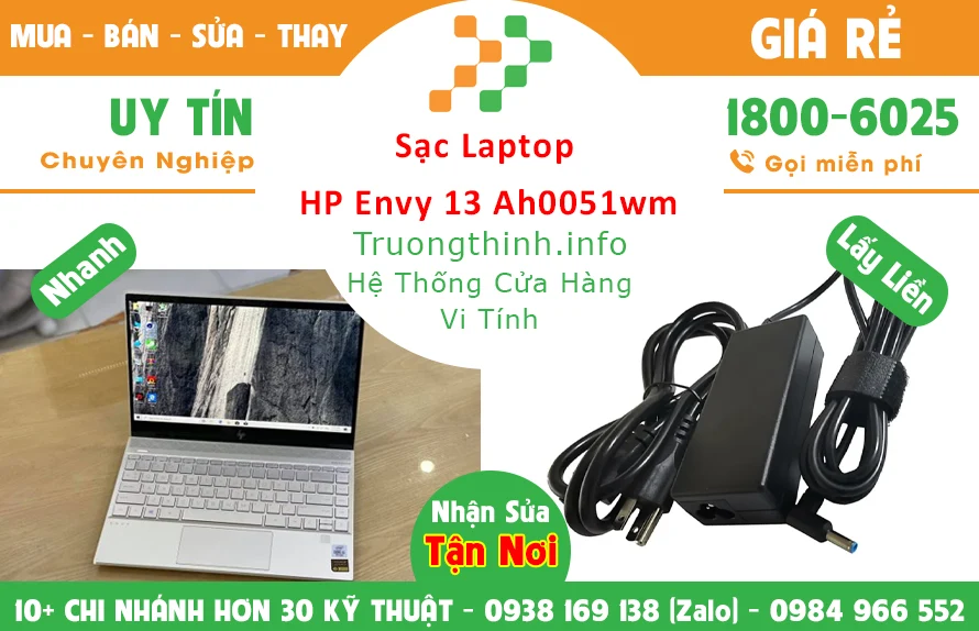 Sạc Laptop HP Envy 13 Ah0051wm Chính Hãng Giá Rẻ