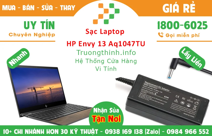 Sạc Laptop HP Envy 13 Aq1047tu Chính Hãng Giá Rẻ