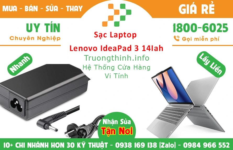 Sạc Laptop Lenovo Ideapad 3 14Iah Chính Hãng Giá Rẻ