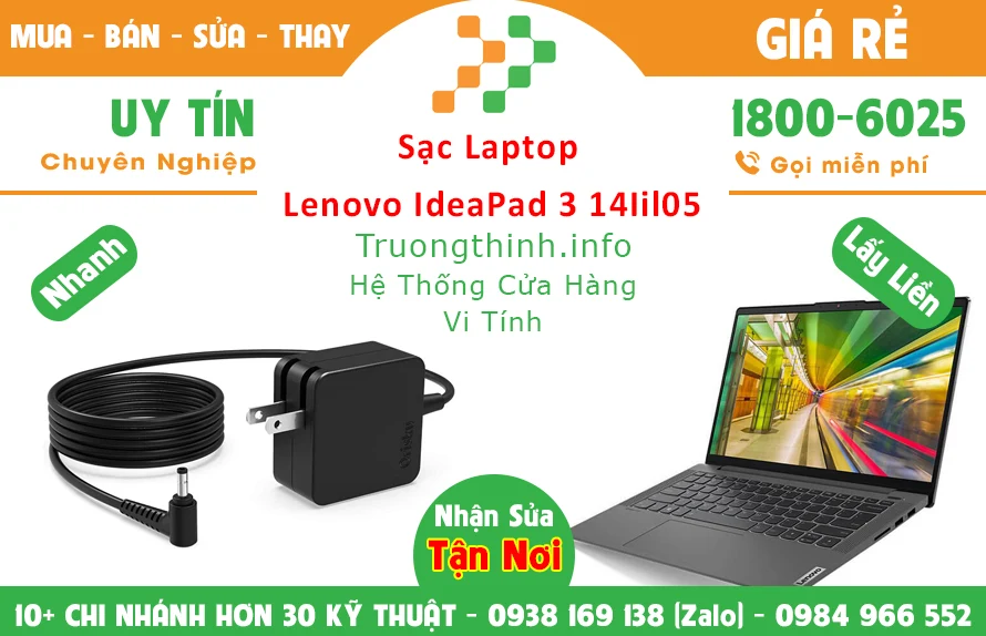 Sạc Laptop Lenovo Ideapad 3 14Iil05 Chính Hãng Giá Rẻ