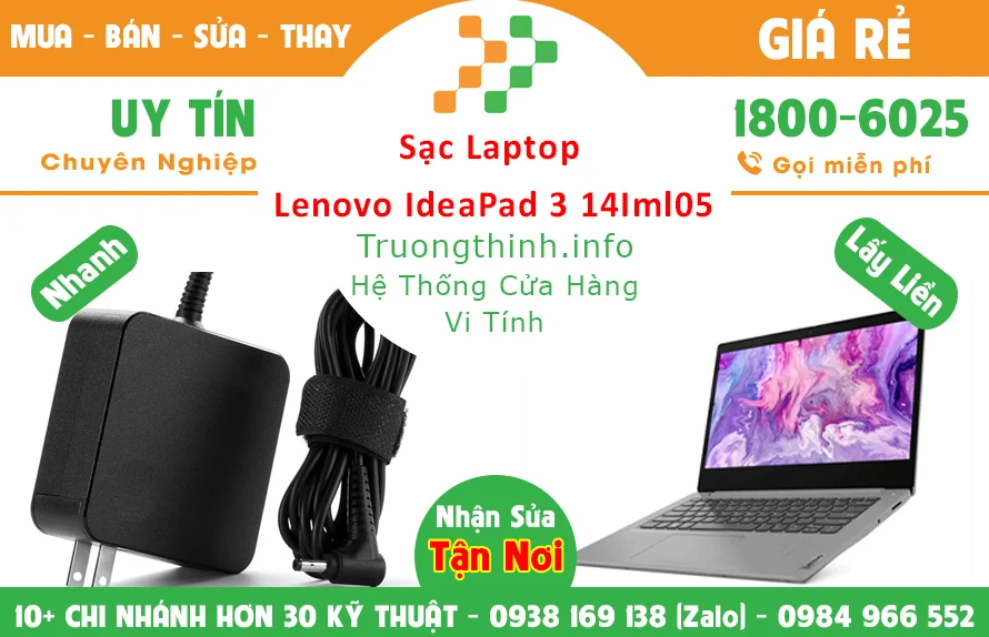 Sạc Laptop Lenovo Ideapad 3 14Iml05 Chính Hãng Giá Rẻ