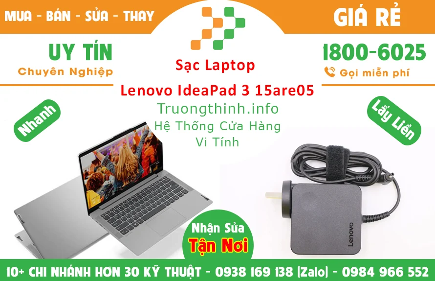 Sạc Laptop Lenovo Ideapad 3 15Are05 Chính Hãng Giá Rẻ