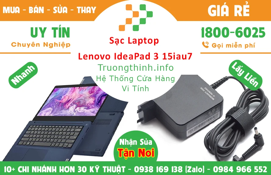 Sạc Laptop Lenovo Ideapad 3 15Iau7 Chính Hãng Giá Rẻ