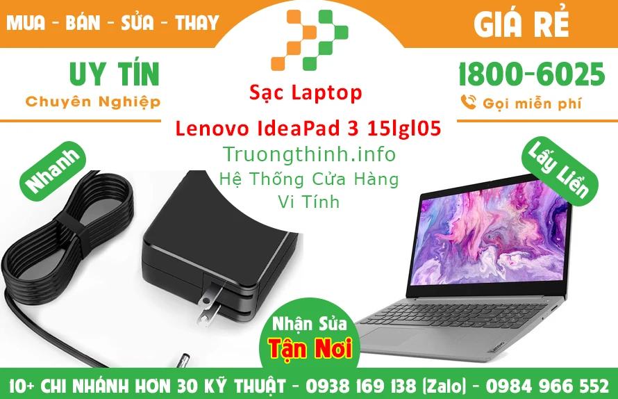 Sạc Laptop Lenovo Ideapad 3 15Lgl05 Chính Hãng Giá Rẻ