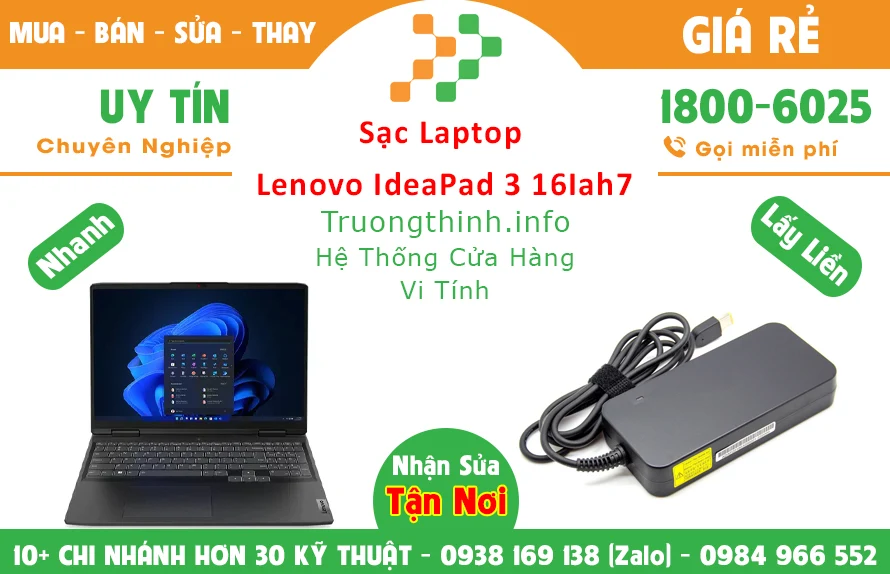 Sạc Laptop Lenovo Ideapad 3 16Iah7 Chính Hãng Giá Rẻ