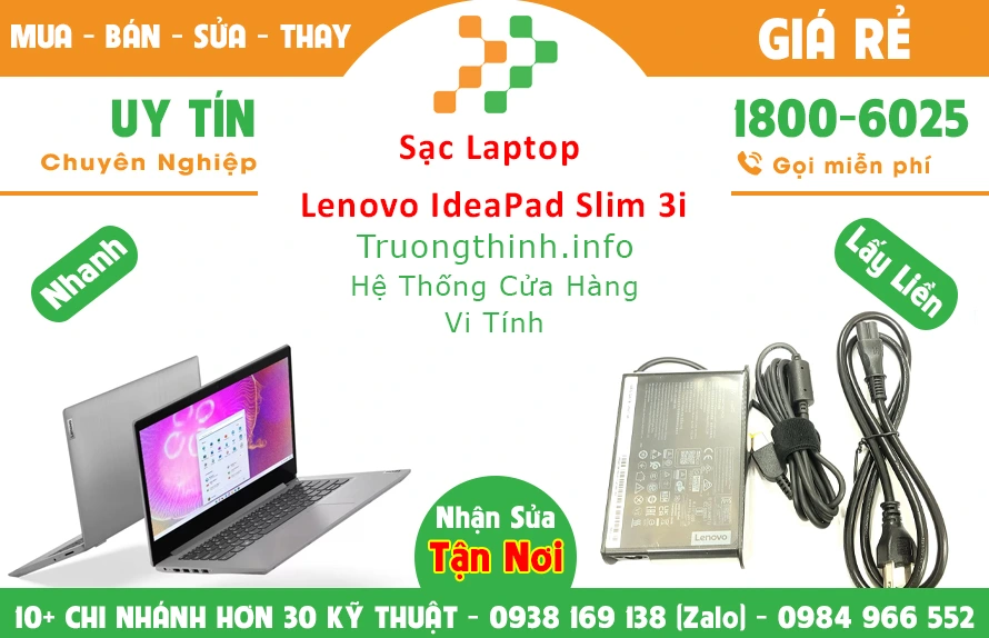 Sạc Laptop Lenovo Ideapad 3 Slim 3i Chính Hãng Giá Rẻ