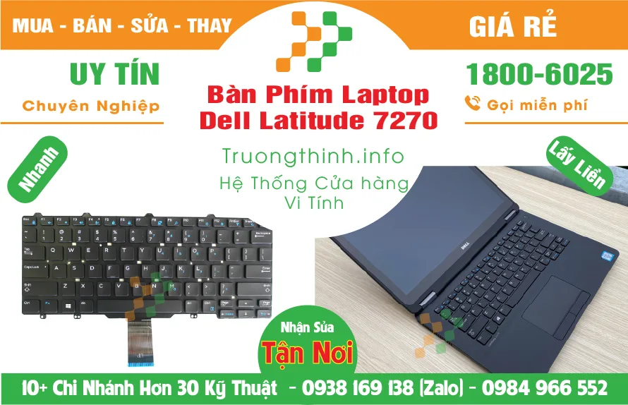 Bàn Phím Laptop Dell Latitude 7270 | Vi Tính Trường Thịnh