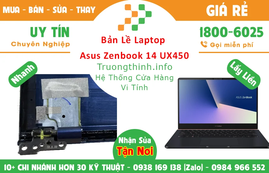 Sửa Bản lề Laptop Asus Zenbook 14 UX450 TPHCM