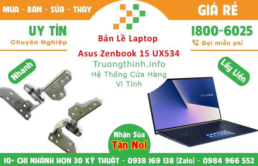 Sửa Bản lề Laptop Asus Zenbook 15 UX534 TPHCM