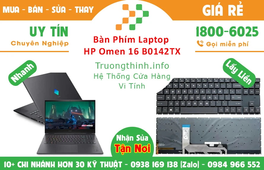 Bán Bàn Phím Laptop Hp Omen 16 B0142TX Chính Hãng Giá Rẻ