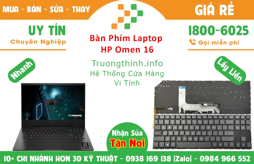 Thay Bàn Phím Laptop Hp Omen 16 Chính Hãng Giá Rẻ