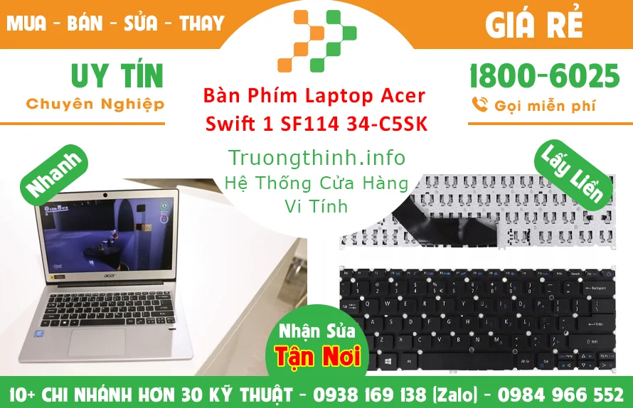 Bán Bàn Phím Laptop Acer Swift 1 SF114 34-C5SK Chính Hãng Giá Rẻ