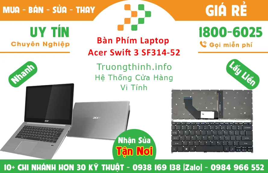 Bán Bàn Phím Laptop Acer Swift 3 SF314-52 Chính Hãng Giá Rẻ