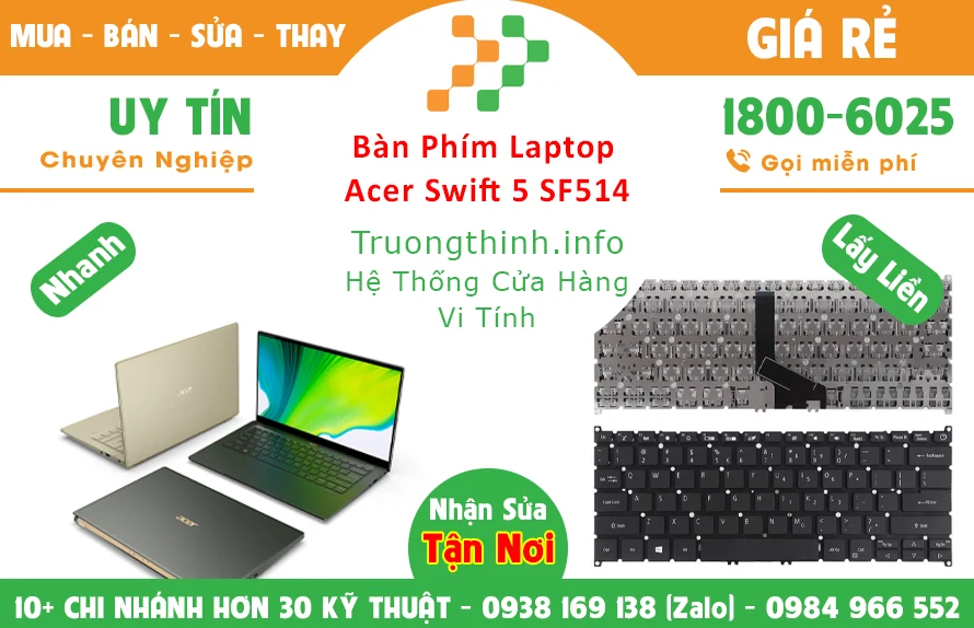 Bán Bàn Phím Laptop Acer Swift 5 SF514 Chính Hãng Giá Rẻ