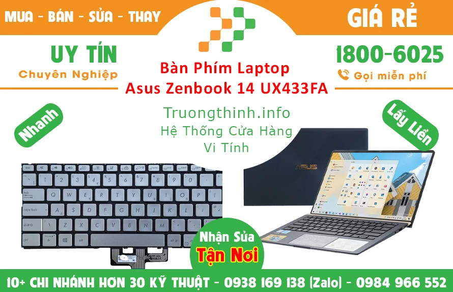 Bàn Phím Asus Zenbook 14 UX433FA Chính Hãng