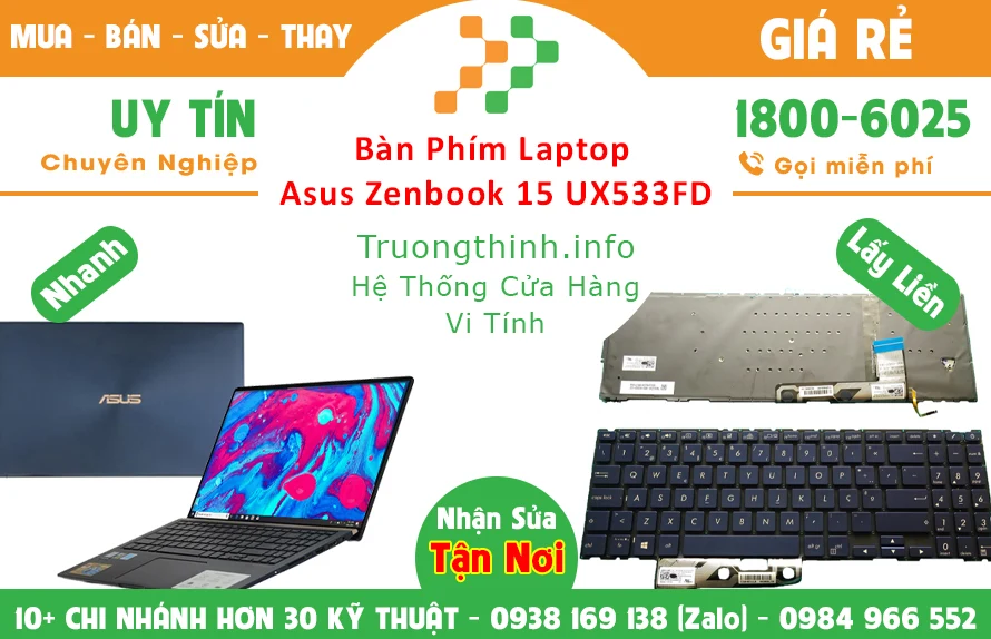 Bàn Phím Asus Zenbook 15 UX533FD Chính Hãng