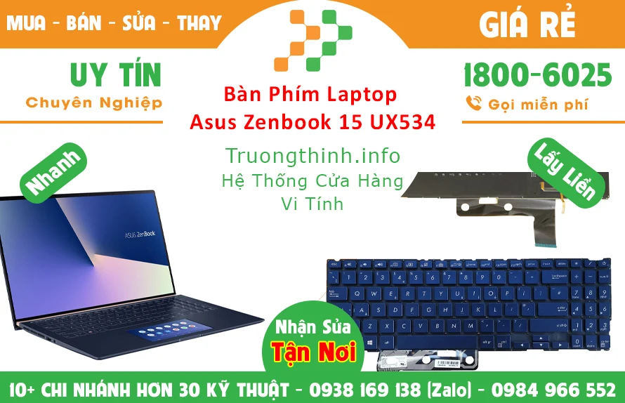 Bàn Phím Asus Zenbook 15 UX534 Chính Hãng