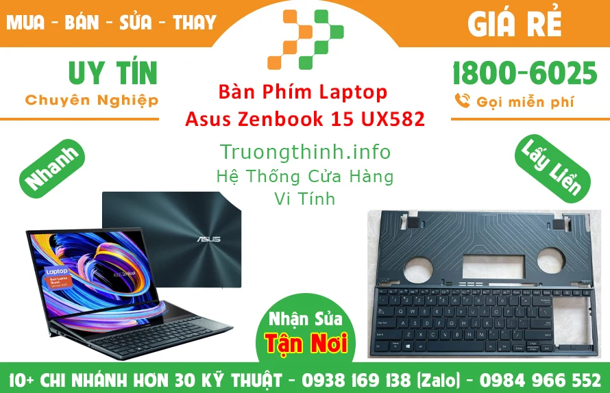 Bàn Phím Asus Zenbook 15 UX582 Chính Hãng