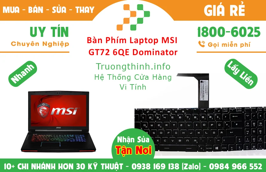 Bán Bàn Phím Msi GT72 6QE Dominator