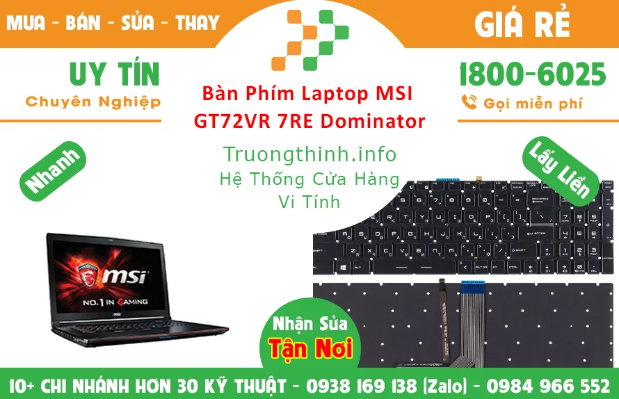 Bán Bàn Phím Msi GT72VR 7RE Dominator