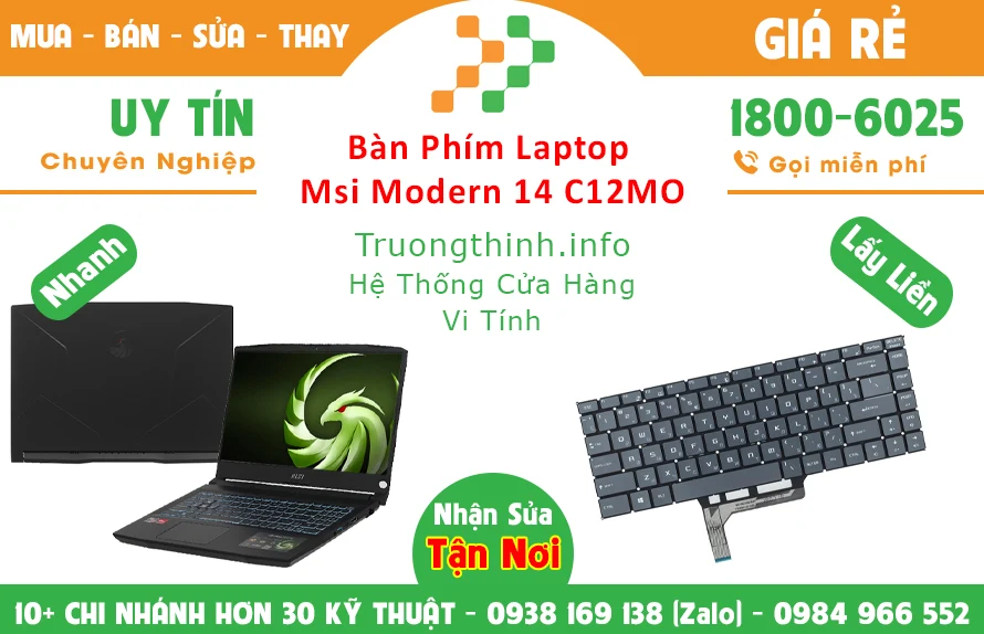 Bàn Phím Laptop Msi Modern 14 C12MO Chính Hãng Giá Rẻ