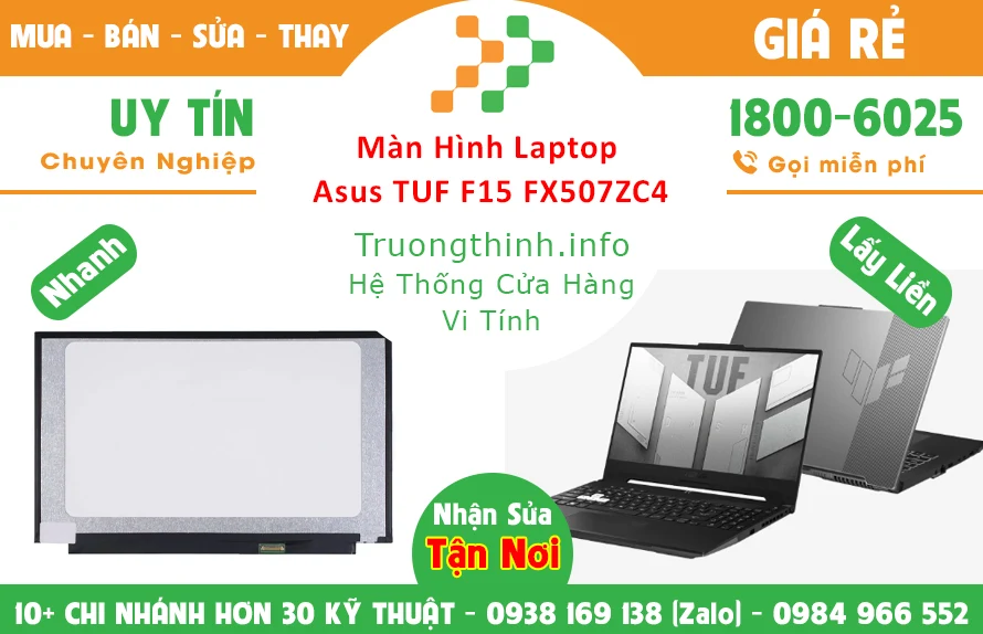 Màn Hình Laptop Asus TUF F15 FX507ZC4 Chính Hãng