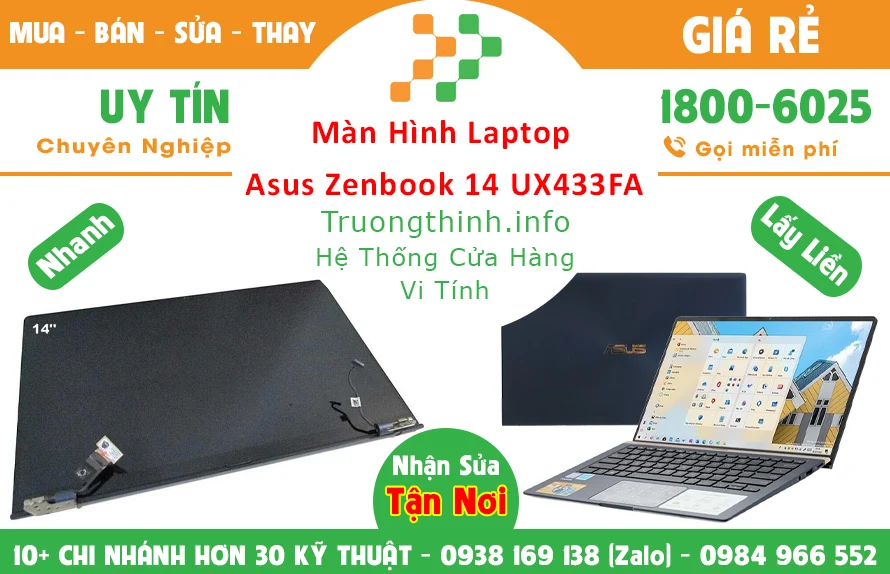 Màn Hình Laptop Asus Zenbook 14 UX433FA Chính Hãng