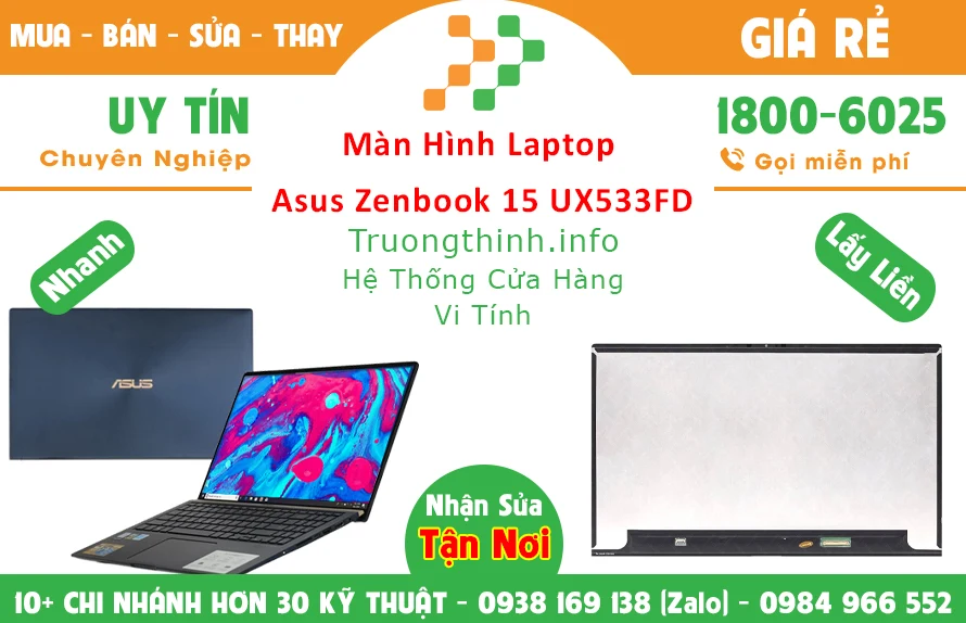 Màn Hình Laptop Asus Zenbook 15 UX533FD Chính Hãng