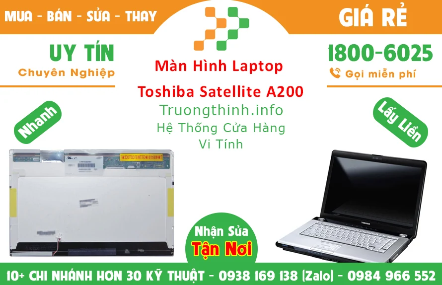 Màn Hình Laptop Toshiba Satellite A200 Chính Hãng