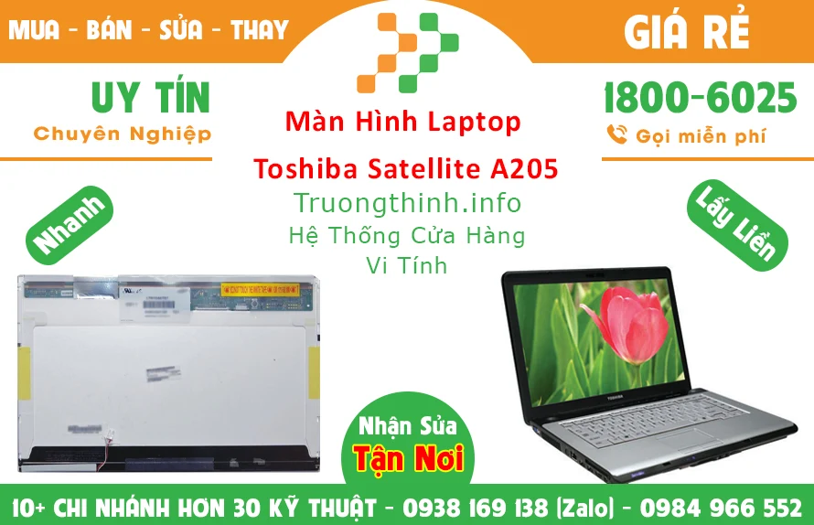 Màn Hình Laptop Toshiba Satellite A205 Chính Hãng