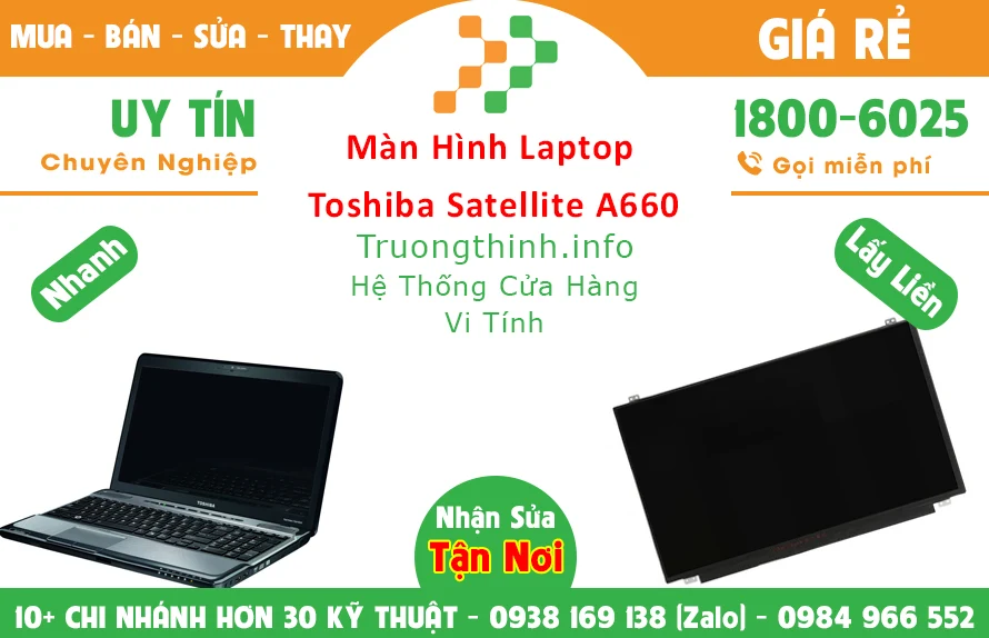 Màn Hình Laptop Toshiba Satellite A660 Chính Hãng